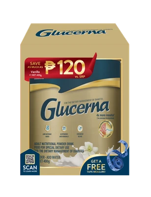 Glucerna Vanlla 400g Save as much as P120