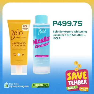 Belo Sunexpert Whitening Sunscreen SPF50 50ml + MCLR