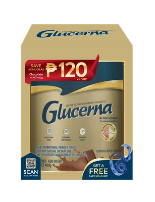 Glucerna Choco 400g Save as Much as P120