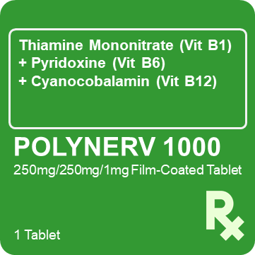 Polynerv 1000 250mg / 250mg / 1mg 1 Tablet - St. Joseph Drug - Online Store