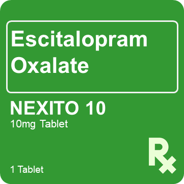 Nexito 10 10mg 1 Tablet - St. Joseph Drug - Online Store