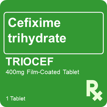 Triocef 400mg 1 Tablet - St. Joseph Drug - Online Store