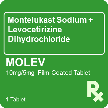 Molev 10mg / 5mg 1 Tablet - St. Joseph Drug - Online Store