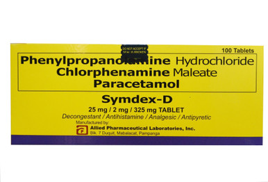 Symdex-D 25mg / 2mg / 325mg 1 Tablet - St. Joseph Drug - Online Store