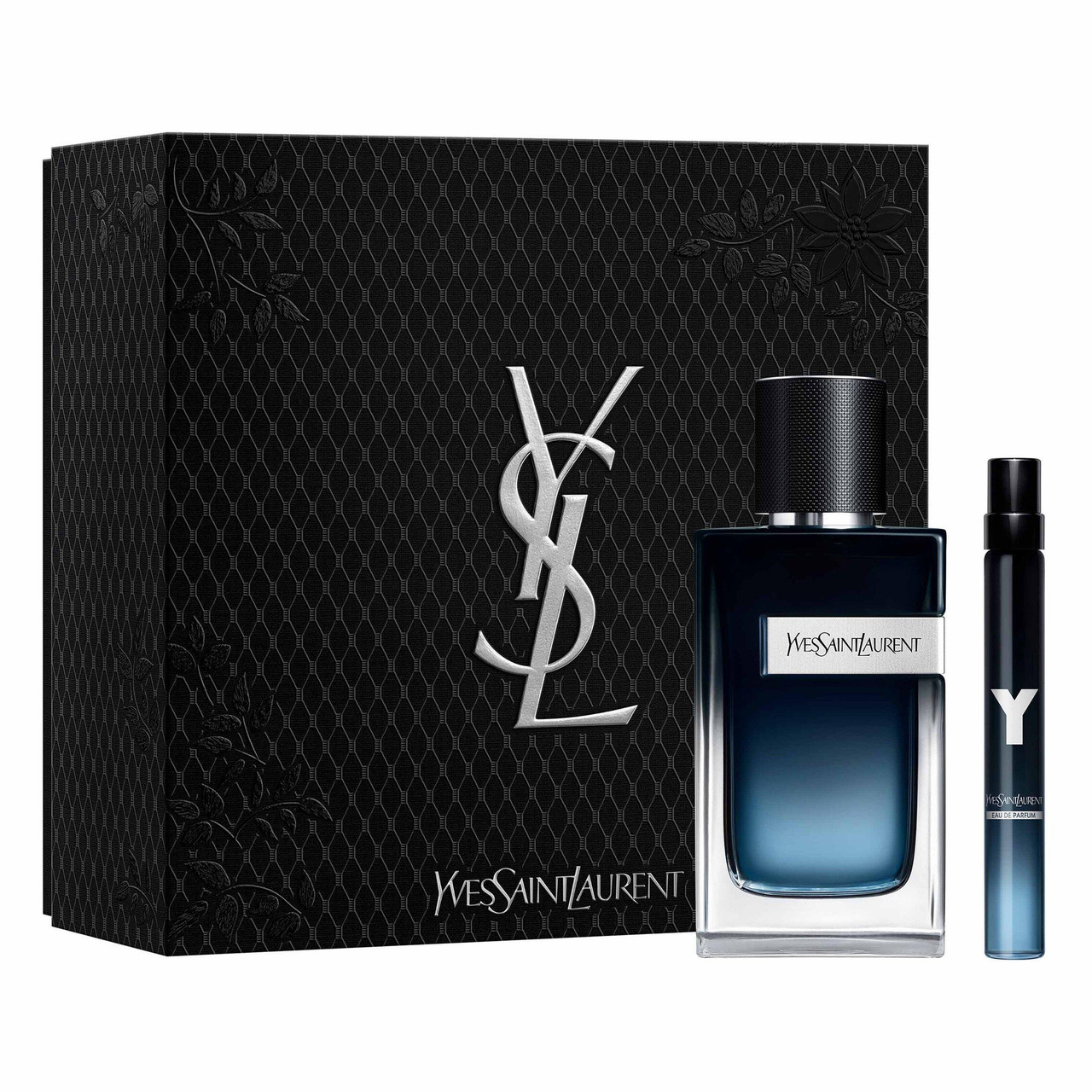 YSL Y 2 PCS SET FOR MEN: 3.4 EAU DE PARFUM SPRAY + 0.34 EAU DE