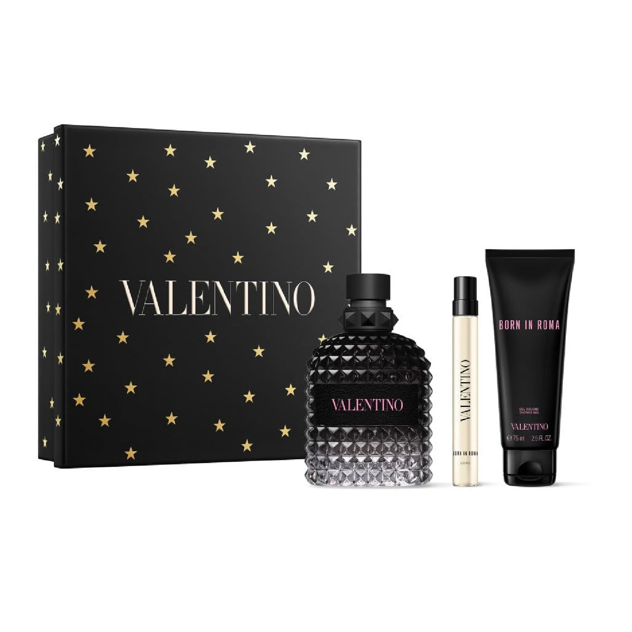 VALENTINO BORN IN ROMA PINK UOMO 3 PCS SET FOR WOMEN: 3.4 EAU DE