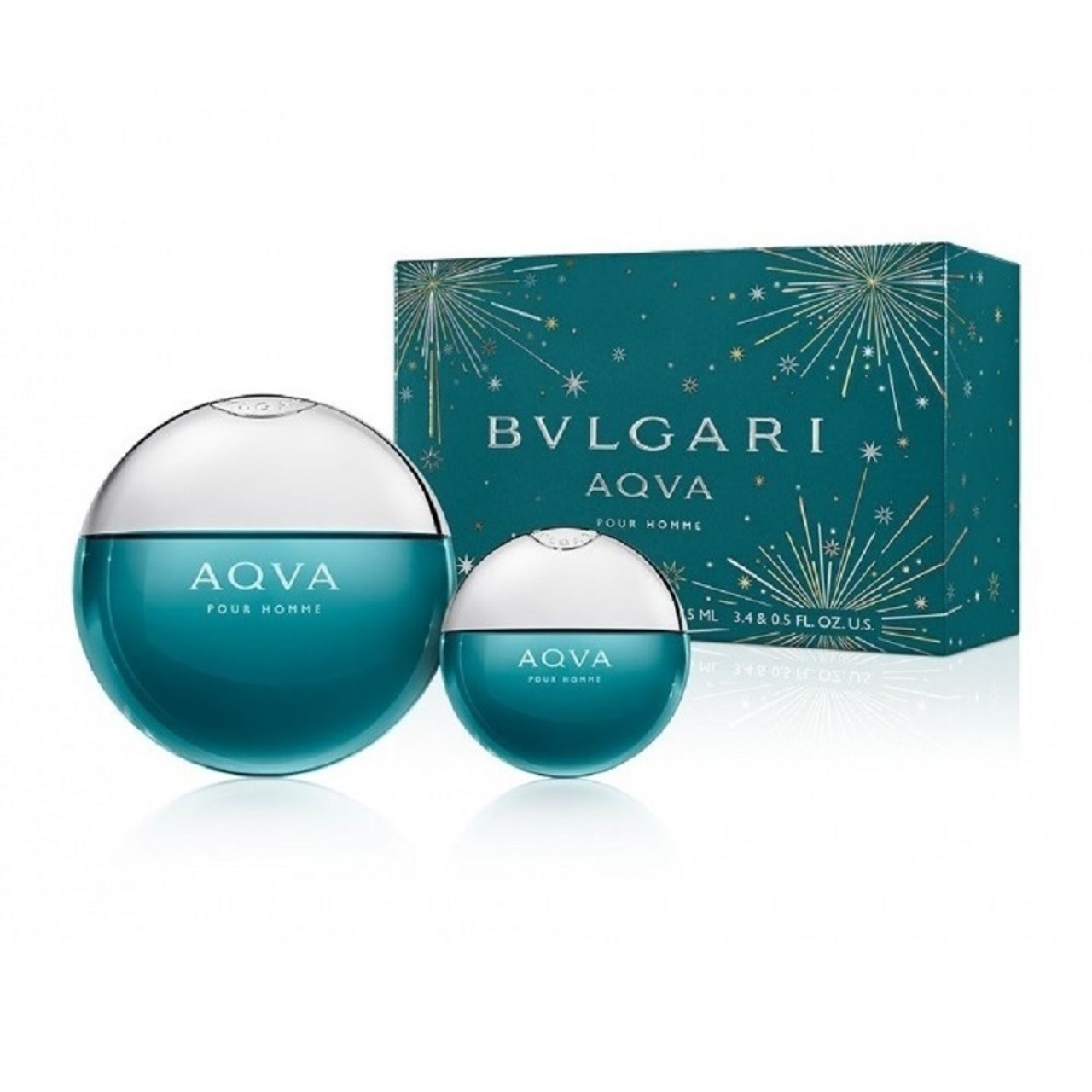 BVLGARI AQVA POUR HOMME 2 PCS SET: 3.4 EAU DE PARFUM + 0.5 EAU DE