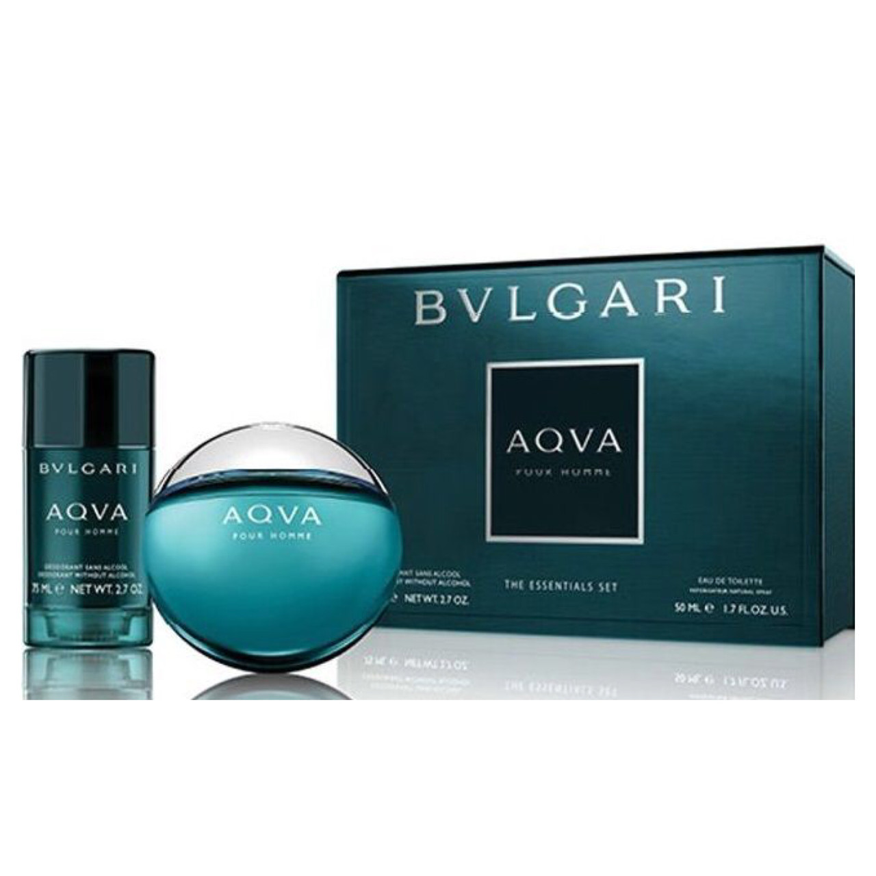 BVLGARI AQUA 2 PCS SET: 3.4 EAU DE TOILETTE SPRAY + 2.7 DEODORANT STICK