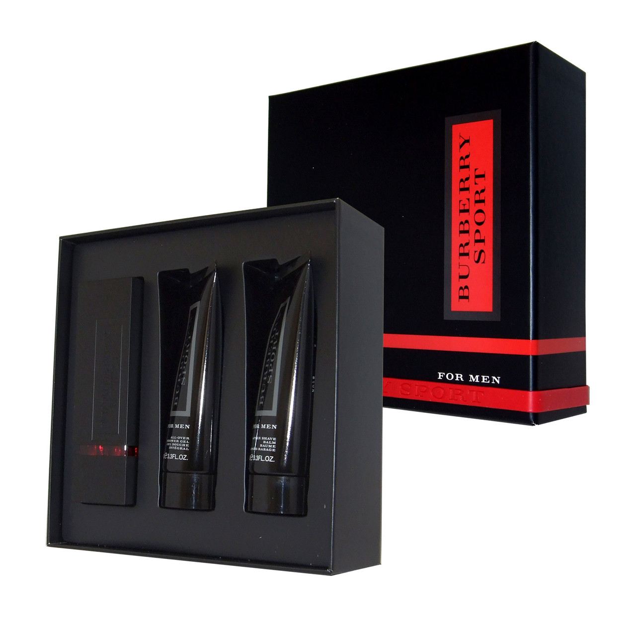 BURBERRY SPORT 3 PCS SET FOR MEN: 2.5 EDT SP + 3.4 S/G + 3.4 ASB