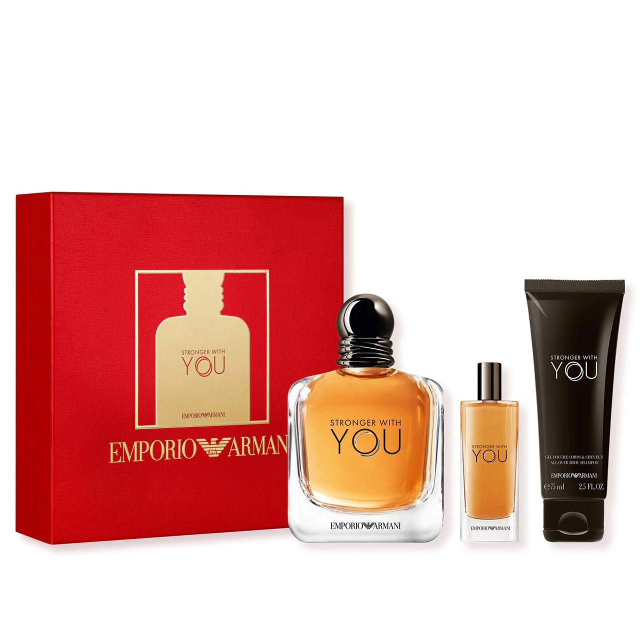 ARMANI EMPORIO STRONGER WITH YOU 3 PCS SET FOR MEN: 3.4 EAU DE