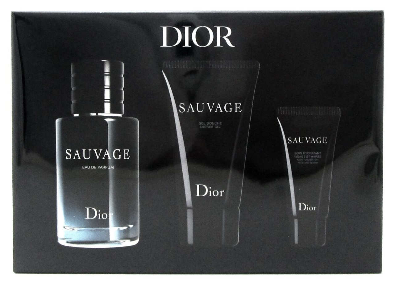 SAUVAGE 3 PCS SET 2 OZ EAU DE PARFUM SPRAY 1.7 SHOWER GEL