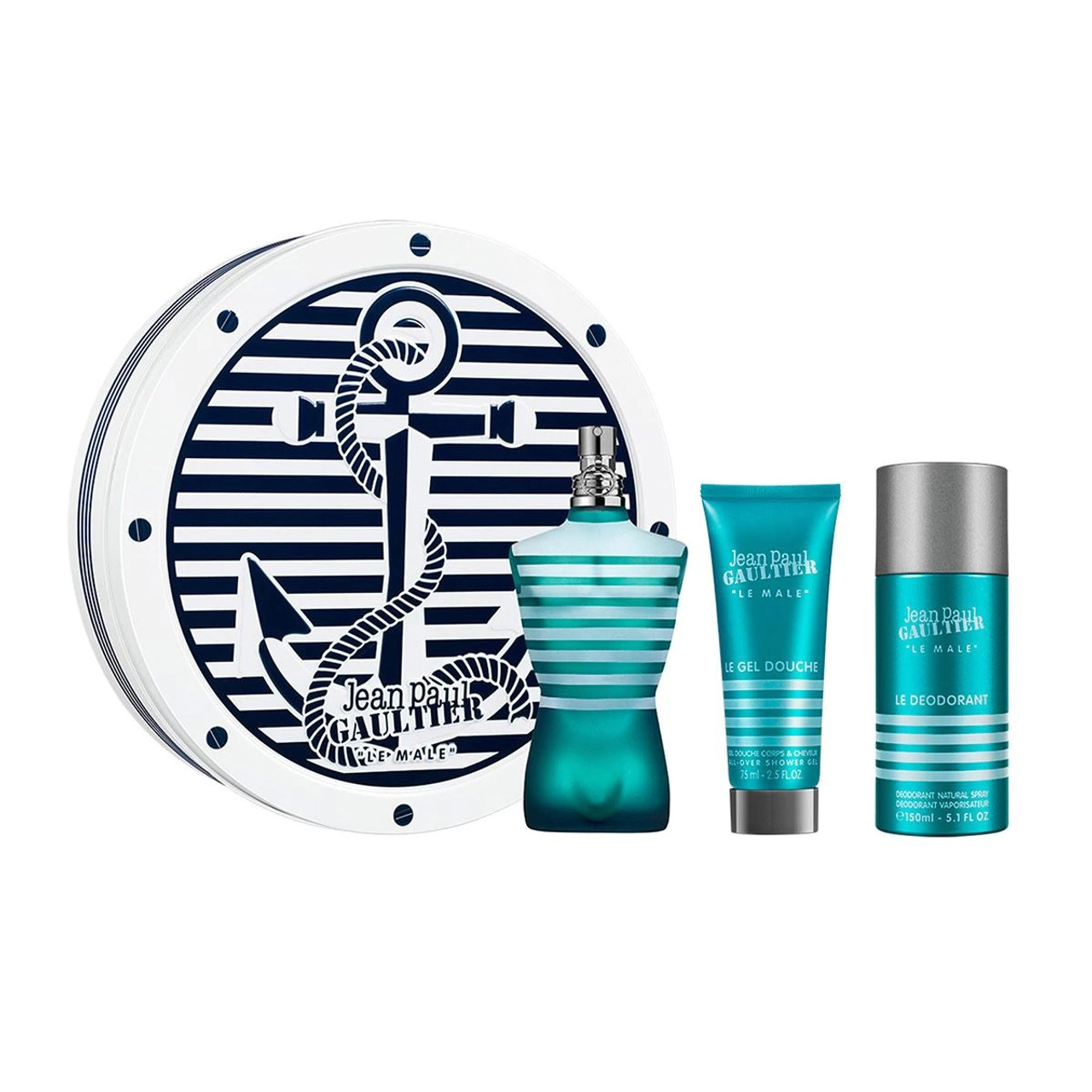 JEAN PAUL GAULTIER LE MALE 3 PCS SET FOR MEN 4.2 EAU DE TOILETTE