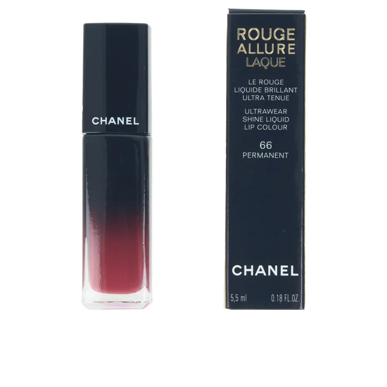 CHANEL ROUGE ALLURE LAQUE 0.18 ULTRAWEAR SHINE LIQUID LIP COLOUR #66  PERMANENT - Nandansons International Inc.