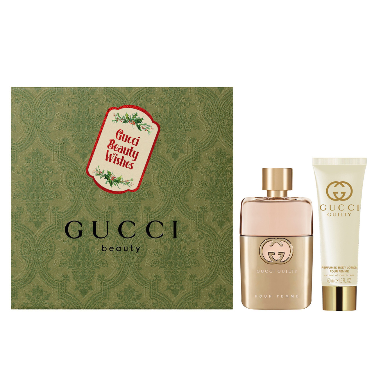 GUCCI GUILTY 2 PCS SET FOR WOMEN: 1.6 EAU DE PARFUM SPRAY + 1.6