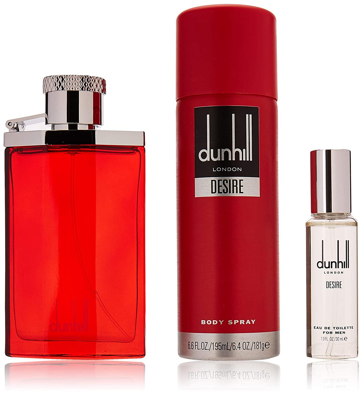 DUNHILL DESIRE RED 3 PCS SET FOR MEN 3.4 EAU DE TOILETTE SPRAY