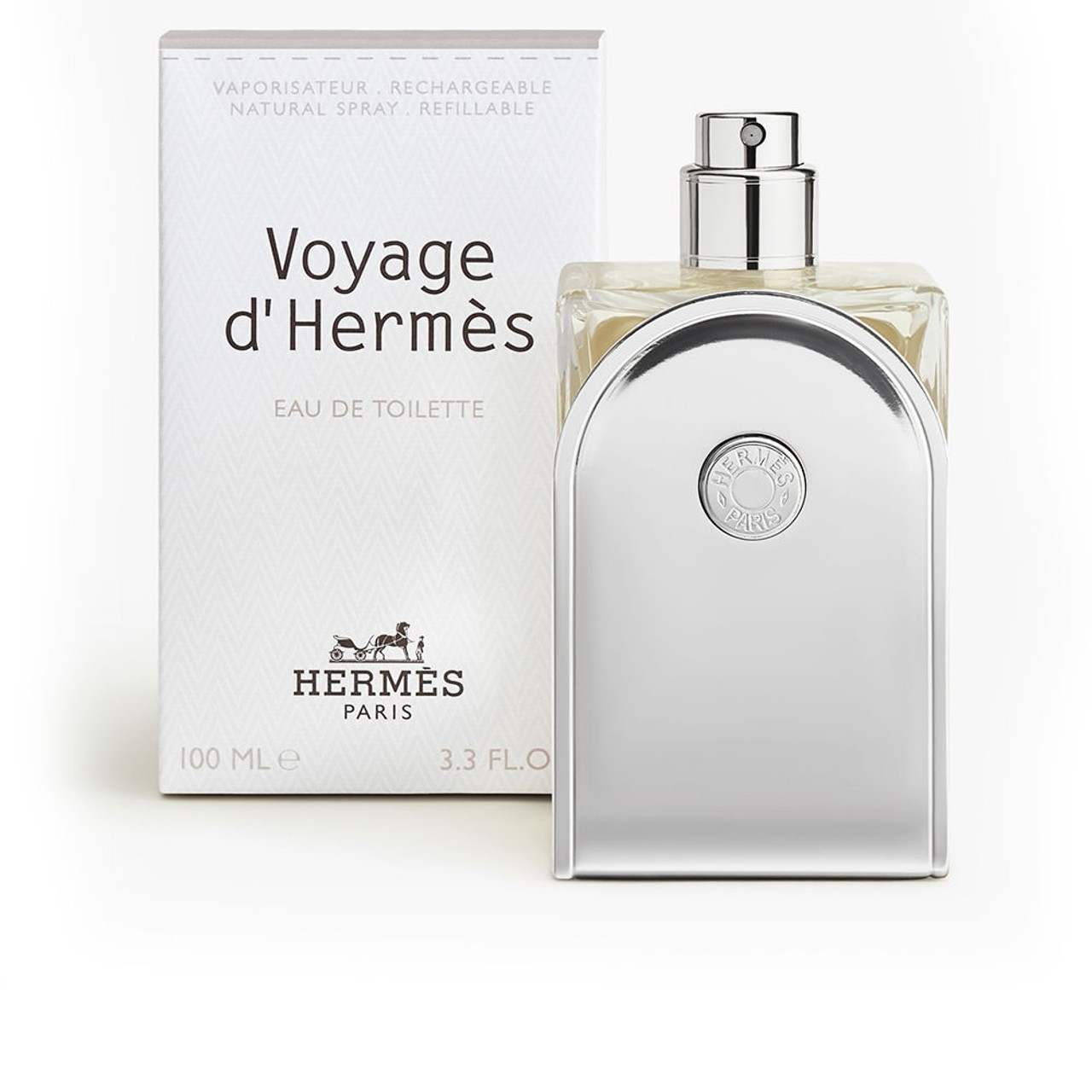 HERMES VOYAGE D'HERMES 3.3 EAU DE TOILETTE SPRAY REFILLABLE