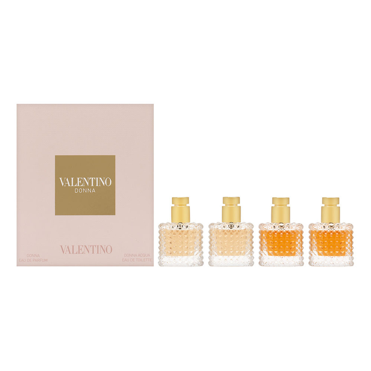 VALENTINO DONNA 4 PCS MINI SET FOR WOMEN 2 X DONNA EAU DE PARFUM