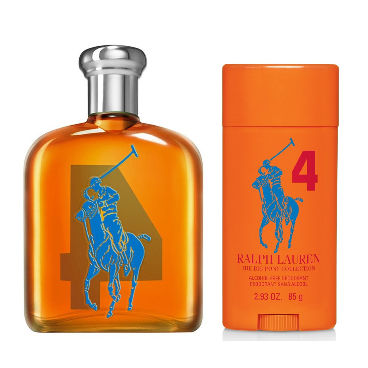 POLO BIG PONY 4 ORANGE 2 PCS SET FOR MEN 4.2 EAU DE TOILETTE