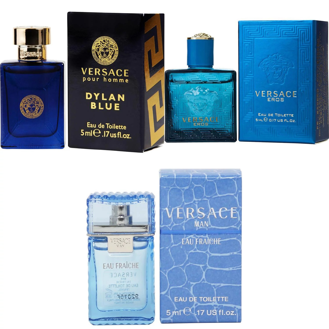 Versace Men's Mini Set Gift Set Fragrances 8011003878123