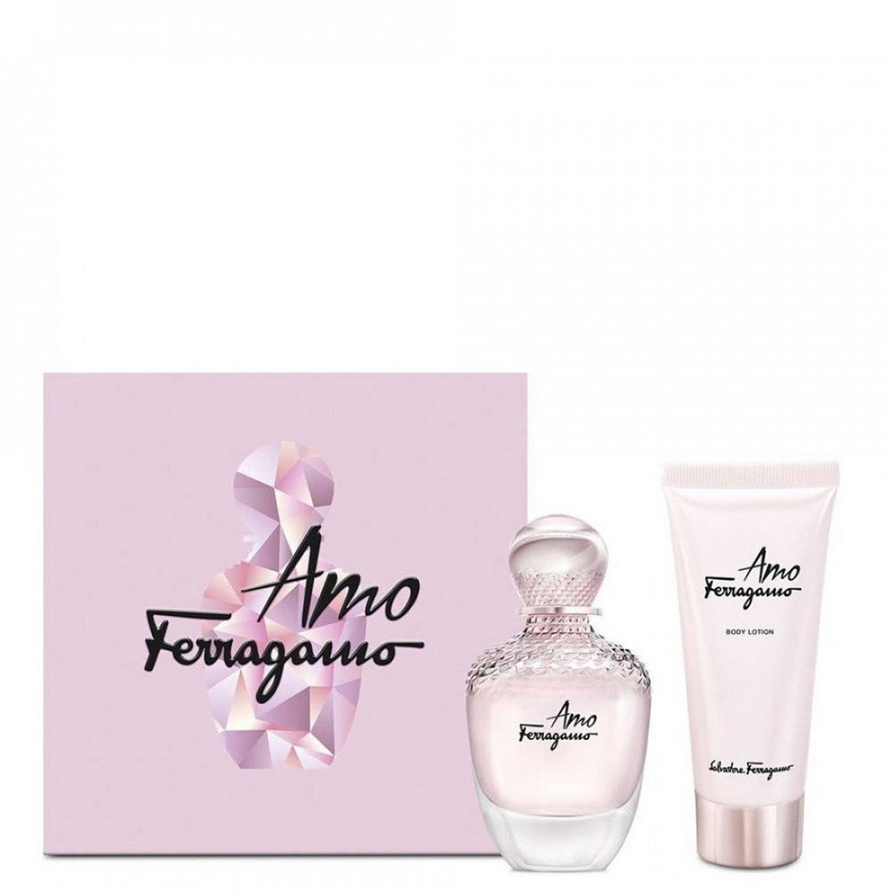 LOTION EAU International SALVATORE WOMEN: 2 Nandansons BODY PCS DE FERRAGAMO - SET 1.7 3.4 FERRAGAMO AMO FOR PARFUM +