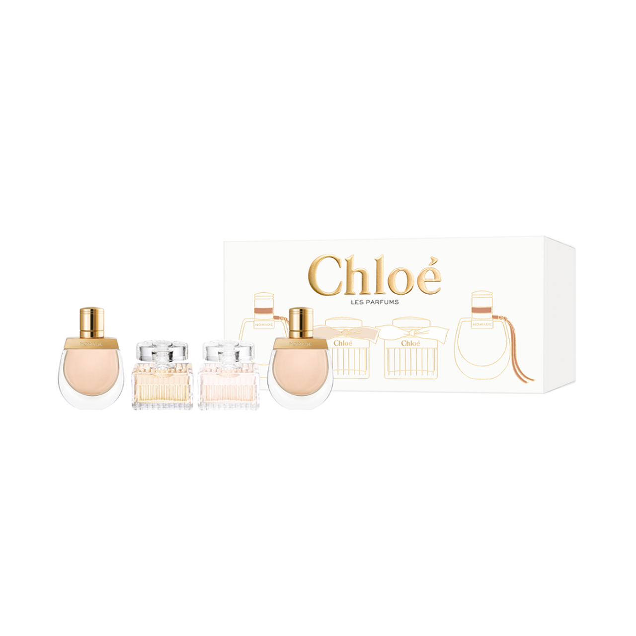 CHLOE 4 PCS MINI SET: NOMADE 0.16 EAU DE TOILETTE + 0.16 ROSE