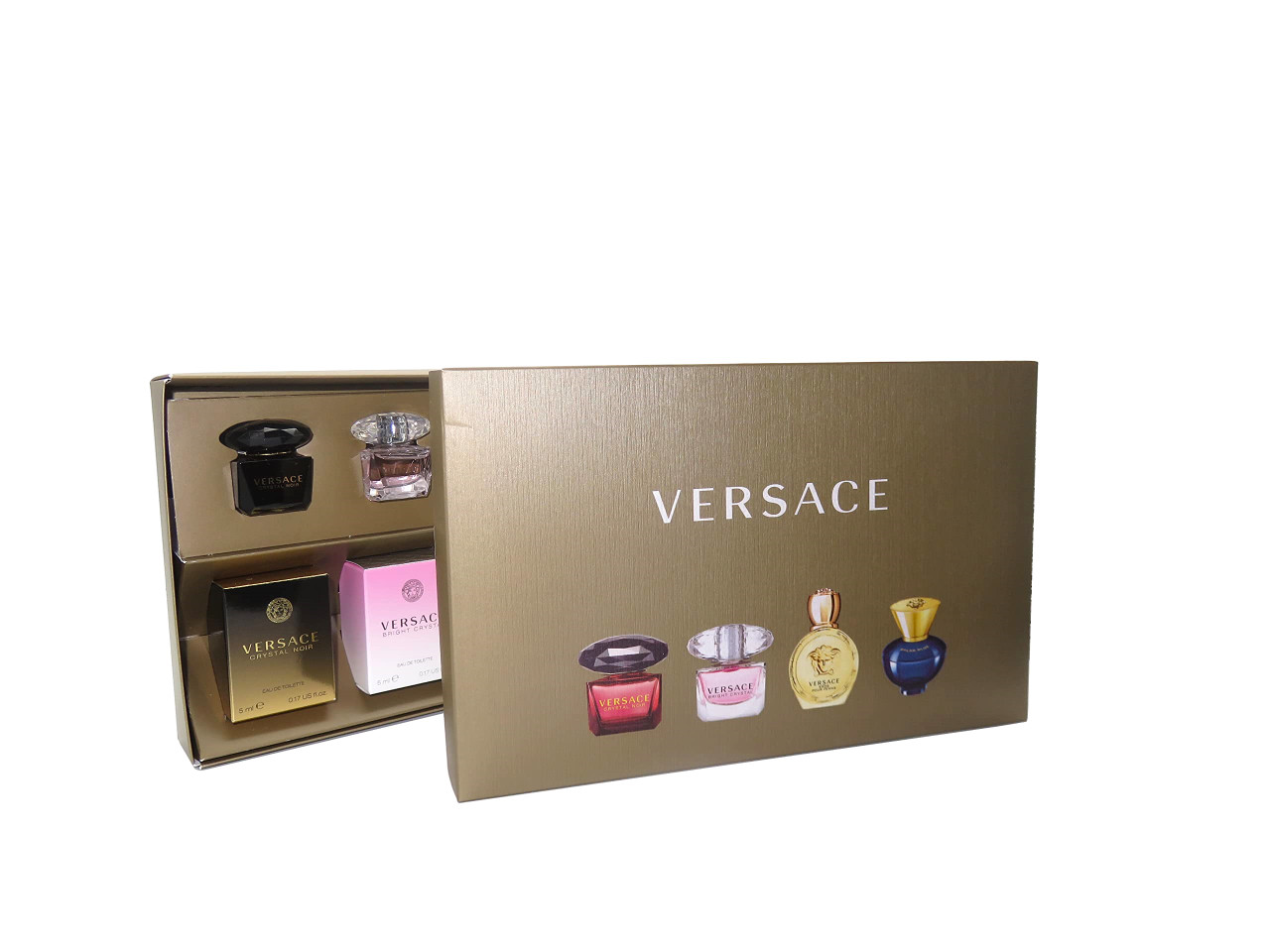 VERSACE 4 PCS MINI SET FOR WOMEN CRYSTAL NOIR 0.17 EAU DE