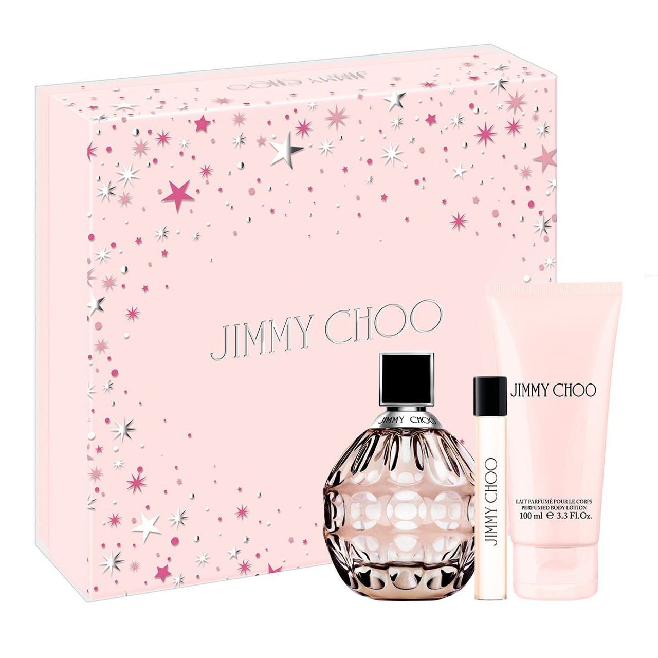 JIMMY CHOO 3 PCS SET FOR WOMEN 3.3 EAU DE PARFUM SPRAY 0.25 EAU