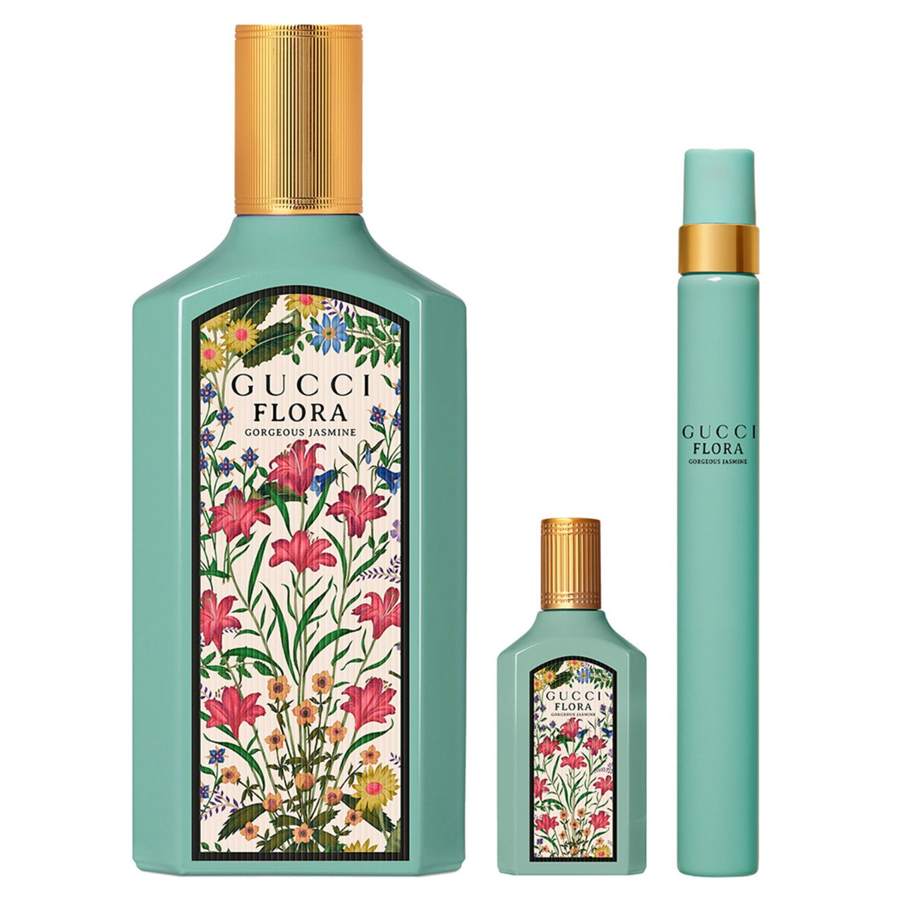 GUCCI FLORA GORGEOUS JASMINE 3 PCS SET FOR WOMEN: 3.4 EAU DE