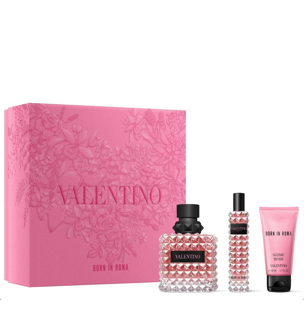 VALENTINO DONNA BORN IN ROMA 3 PCS SET: 3.4 EAU DE PARFUM SPRAY +
