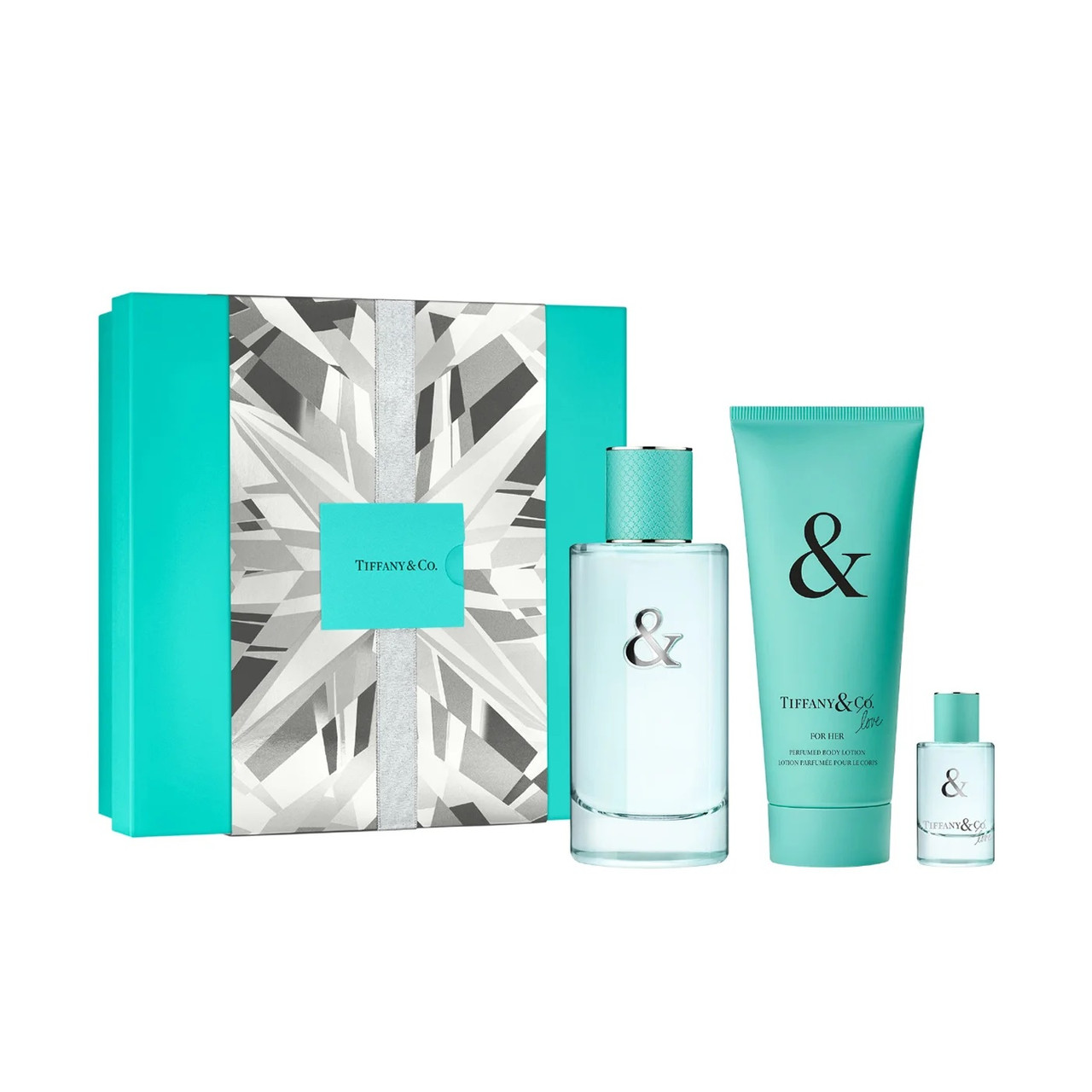 TIFFANY CO LOVE PCS SET FOR WOMEN: OZ EAU DE PARFUM SPRAY BODY  LOTION EAU DE PARFUM