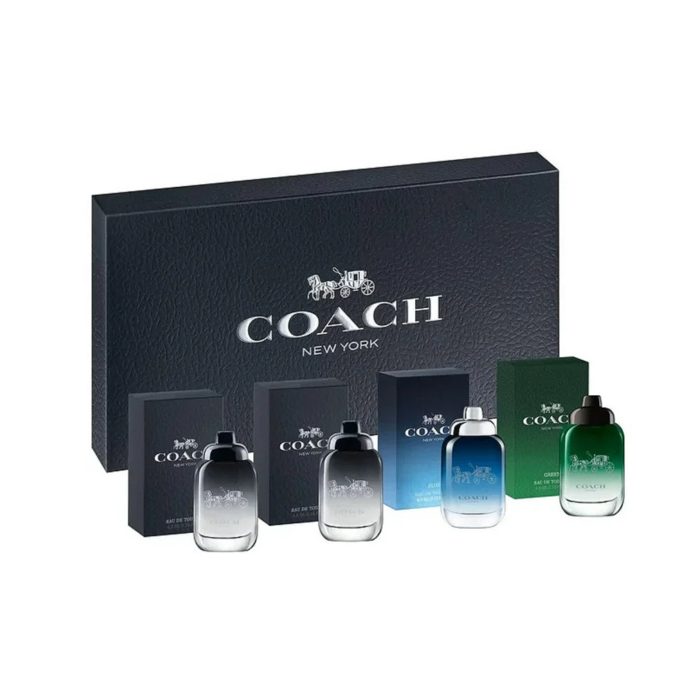 COACH 4 X 4.5 ML MINI SET FOR MEN: 2 X COACH EAU DE TOILETTE + BLUE EAU ...