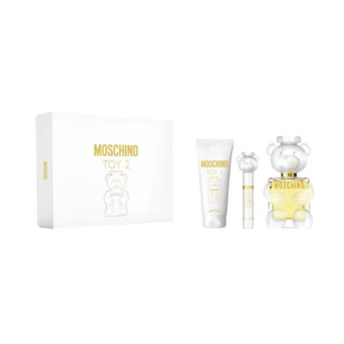 MOSCHINO TOY 2 3 PCS SET FOR WOMEN: 3.4 EAU DE PARFUM SPRAY + 3.4 BODY LOTION + 0.33 EAU DE PARFUM SPRAY