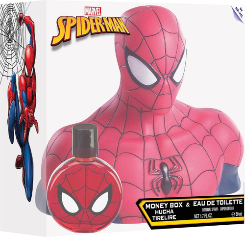 MARVEL SPIDERMAN 2 PCS SET: 1.7 EAU DE TOILETTE SPRAY + MONEY BOX