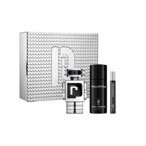 PACO RABANNE PHANTOM 3 PCS SET FOR MEN: 3.3 EAU DE TOILETTE SPRAY + 5 OZ DEODORANT SPRAY + 0.33 EAU DE TOILETTE SPRAY PACO RABANNE PHANTOM 3 PCS SET FOR MEN: 3.3 EAU DE TOILETTE SPRAY + 5 OZ DEODORANT SPRAY + 0.33 EAU DE TOILETTE SPRAY