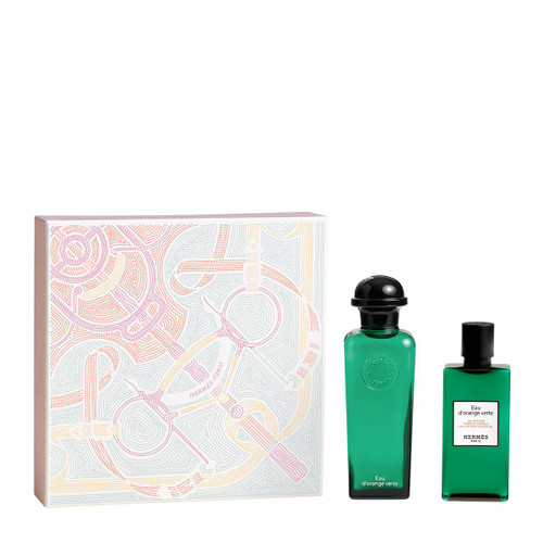 HERMES EAU D'ORANGE VERTE 2 PCS SET: 3.3 EAU DE COLOGNE SPRAY + 2.7 SHOWER GEL