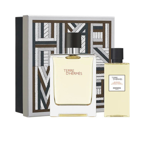 HERMES TERRE D'HERMES 2 PCS SET FOR MEN: 3.3 EAU DE TOILETTE SPRAY + 2.7 SHOWER GEL. HERMES TERRE D'HERMES 2 PCS SET FOR MEN: 3.3 EAU DE TOILETTE SPRAY + 2.7 SHOWER GEL.