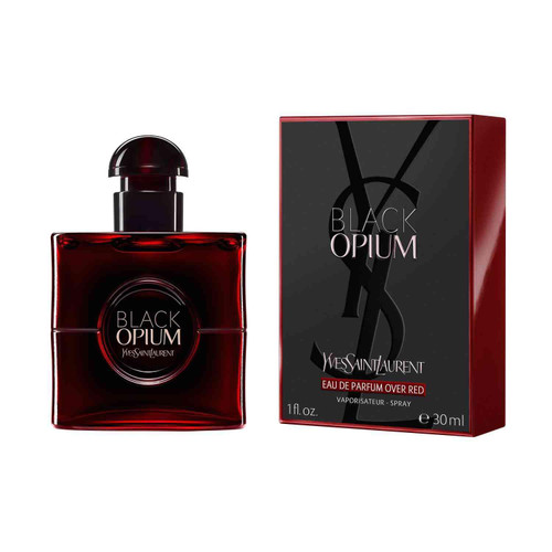 YSL BLACK OPIUM 1 OZ EAU DE PARFUM OVER RED SPRAY FOR WOMEN
