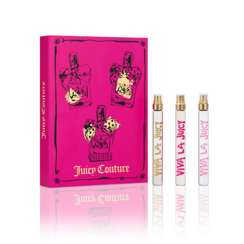 VIVA LA JUICY 3 PCS SET FOR WOMEN: 0.33 EAU DE PARFUM SPRAY + GOLD COUTURE 0.33 EAU DE PARFUM SPRAY + SUCRE 0.33 EAU DE PARFUM SPRAY VIVA LA JUICY 3 PCS SET FOR WOMEN: 0.33 EAU DE PARFUM SPRAY + GOLD COUTURE 0.33 EAU DE PARFUM SPRAY + SUCRE 0.33 EAU DE PARFUM SPRAY