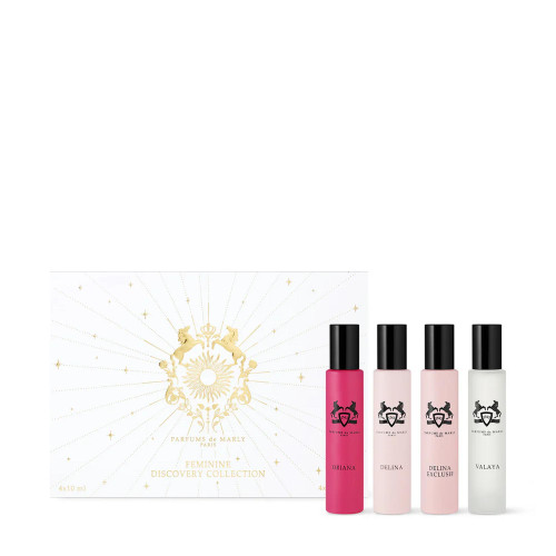 PARFUMS DE MARLY 4 PCS MINI SET FOR WOMEN: ORIANA 10 ML EAU DE PARFUM + DELINA 10 ML EAU DE PARFUM + EXCLUSIF 10 ML EAU DE PARFUM + MELIORA 10 ML EAU DE PARFUM PARFUMS DE MARLY 4 PCS MINI SET FOR WOMEN: ORIANA 10 ML EAU DE PARFUM + DELINA 10 ML EAU DE PARFUM + EXCLUSIF 10 ML EAU DE PARFUM + MELIORA 10 ML EAU DE PARFUM