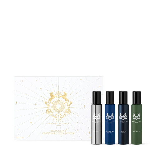 PARFUMS DE MARLY 4 PCS MINI SET FOR MEN: HEROD 10 ML EAU DE PARFUM + PEGASUS 10 ML EAU DE PARFUM + PERCIVAL 10 ML EAU DE PARFUM + LAYTON 10 ML EAU DE PARFUM PARFUMS DE MARLY 4 PCS MINI SET FOR MEN: HEROD 10 ML EAU DE PARFUM + PEGASUS 10 ML EAU DE PARFUM + PERCIVAL 10 ML EAU DE PARFUM + LAYTON 10 ML EAU DE PARFUM