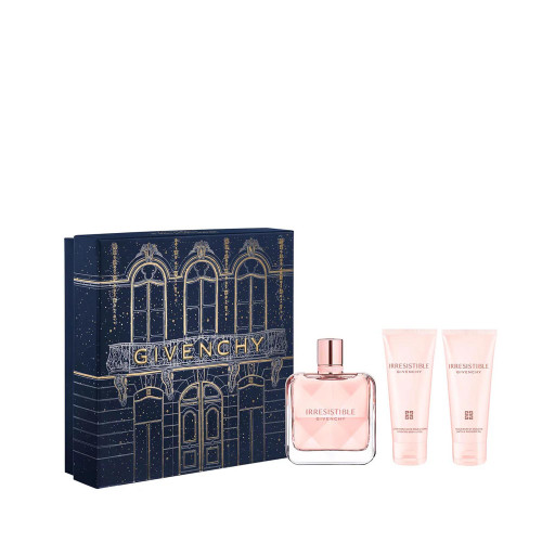 GIVENCHY IRRESISTIBLE 3 PCS SET FOR WOMEN: 2.7 EAU DE PARFUM SPRAY + 2.5 BODY MILK + 2.5 SHOWER OIL