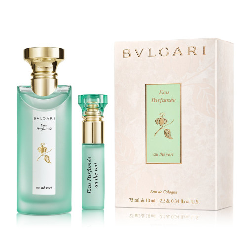 BVLGARI EAU PARFUMEE AU THE VERT 2 PCS SET FOR WOMEN: 2.5 EAU DE COLOGNE SPRAY + 0.34 EAU DE COLOGNE SPRAY
