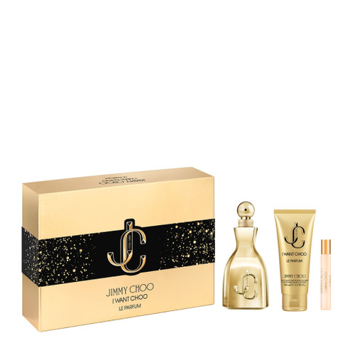 JIMMY CHOO I WANT CHOO LE PARFUM 3 PCS SET FOR WOMEN: 3.3 PARFUM SPRAY + 0.25 PARFUM SPRAY + 3.3 BODY LOTION JIMMY CHOO I WANT CHOO LE PARFUM 3 PCS SET FOR WOMEN: 3.3 PARFUM SPRAY + 0.25 PARFUM SPRAY + 3.3 BODY LOTION