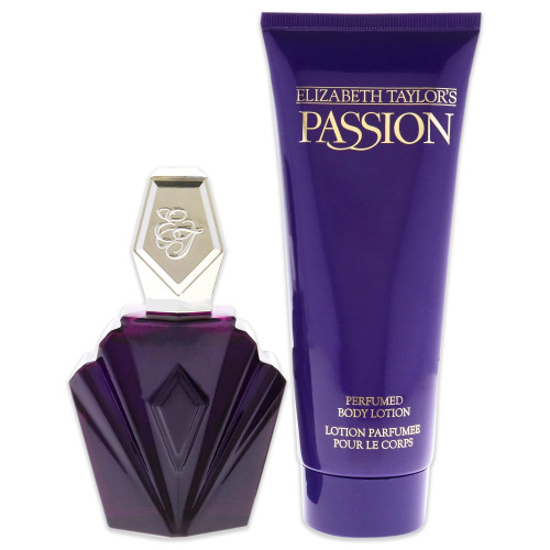 ELIZABETH TAYLOR PASSION 2 PCS SET FOR WOMEN: 2.5 EAU DE TOILETTE SPRAY + 6.8 BODY LOTION
