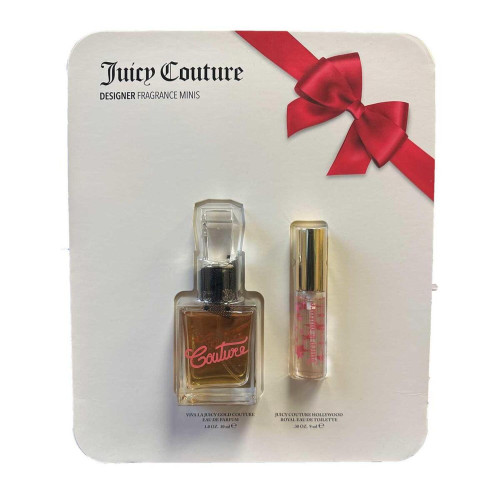 JUICY COUTURE 2 PCS SET FOR WOMEN: MALIBU SURF 1.3 EAU DE TOILETTE SPRAY + VIVA LA JUICY LA FLEUR 0.3 EAU DE TOILETTE SPRAY