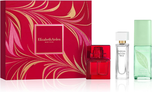 ELIZABETH ARDEN 3 PCS SET FOR WOMEN: RED DOOR 0.33 ML EAU DE TOILETTE SPRAY + WHITE TEA 0.33 EAU DE TOILETTE SPRAY + GREEN TEA 0.5 SCENT SPRAY