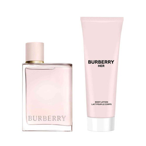 BURBERRY HER 2 PCS SET: 1.6 EAU DE PARFUM SPRAY + 2.5 BODY LOTION ..