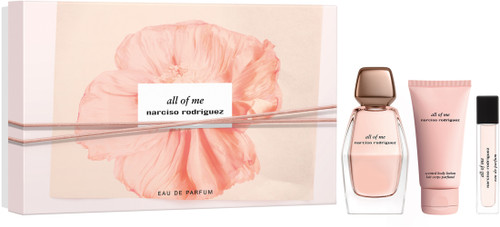 NARCISO RODRIGUEZ ALL OF ME 3 PCS SET FOR WOMEN: 3 OZ EAU DE PARFUM SPRAY + 1.7 BODY LOTION + 0.33 EAU DE PARFUM SPRAY