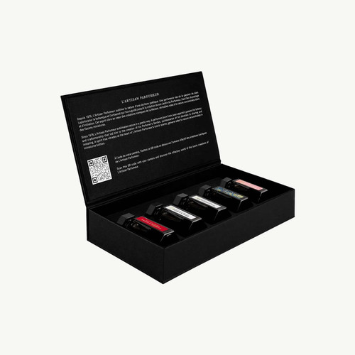 L'ARTISAN PARFUMEUR 5 * 5 ML MINI SET: FOU D'ABSINTHE EAU DE PARFUM + A FLEUR DE PECHE EAU DE PARFUM + MEMOIRE DE ROSES EAU DE PARFUM + PASSAGE D'ENFER EAU DE TOILETTE + UN AIR DE BRETAGNE EAU DE PARFUM L'ARTISAN PARFUMEUR 5 * 5 ML MINI SET: FOU D'ABSINTHE EAU DE PARFUM + A FLEUR DE PECHE EAU DE PARFUM + MEMOIRE DE ROSES EAU DE PARFUM + PASSAGE D'ENFER EAU DE TOILETTE + UN AIR DE BRETAGNE EAU DE PARFUM