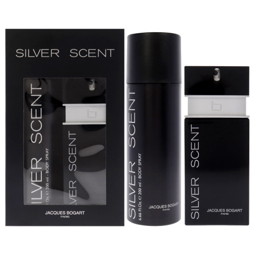 BOGART SILVER SCENT INTENSE 2 PCS SET FOR MEN: 3.4 EAU DE TOILETTE SPRAY + 6.7  BODY SPRAY